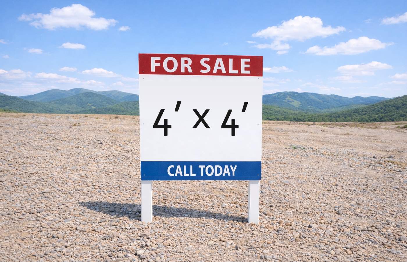 Commercial 4x4 Sign Install